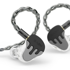 BASN BmasterX 6 Drivers(1DD+3BA+2PZT)In Ear Monitor Headphone (Black-Silver)