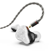 BASN Bmaster5 Five Drivers (1DD+4BA) PE Connector In Ear Monitor Headphone (Glacier White)