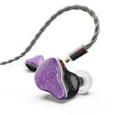 BASN Bmaster5 Five Drivers (1DD+4BA) PE Connector In Ear Monitor Headphone (Purple)