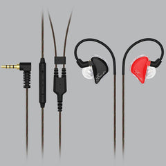 BASN Bmaster Pro Triple Drivers in Ear Monitor Headphone Red-Black