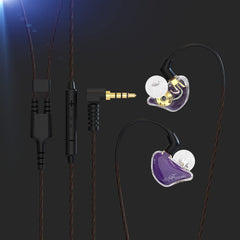 BASN Bmaster Triple Drivers in Ear Monitor Headphone(Purple)