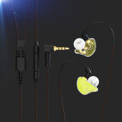 BASN Bmaster Triple Drivers in Ear Monitor Headphone(Yellow)