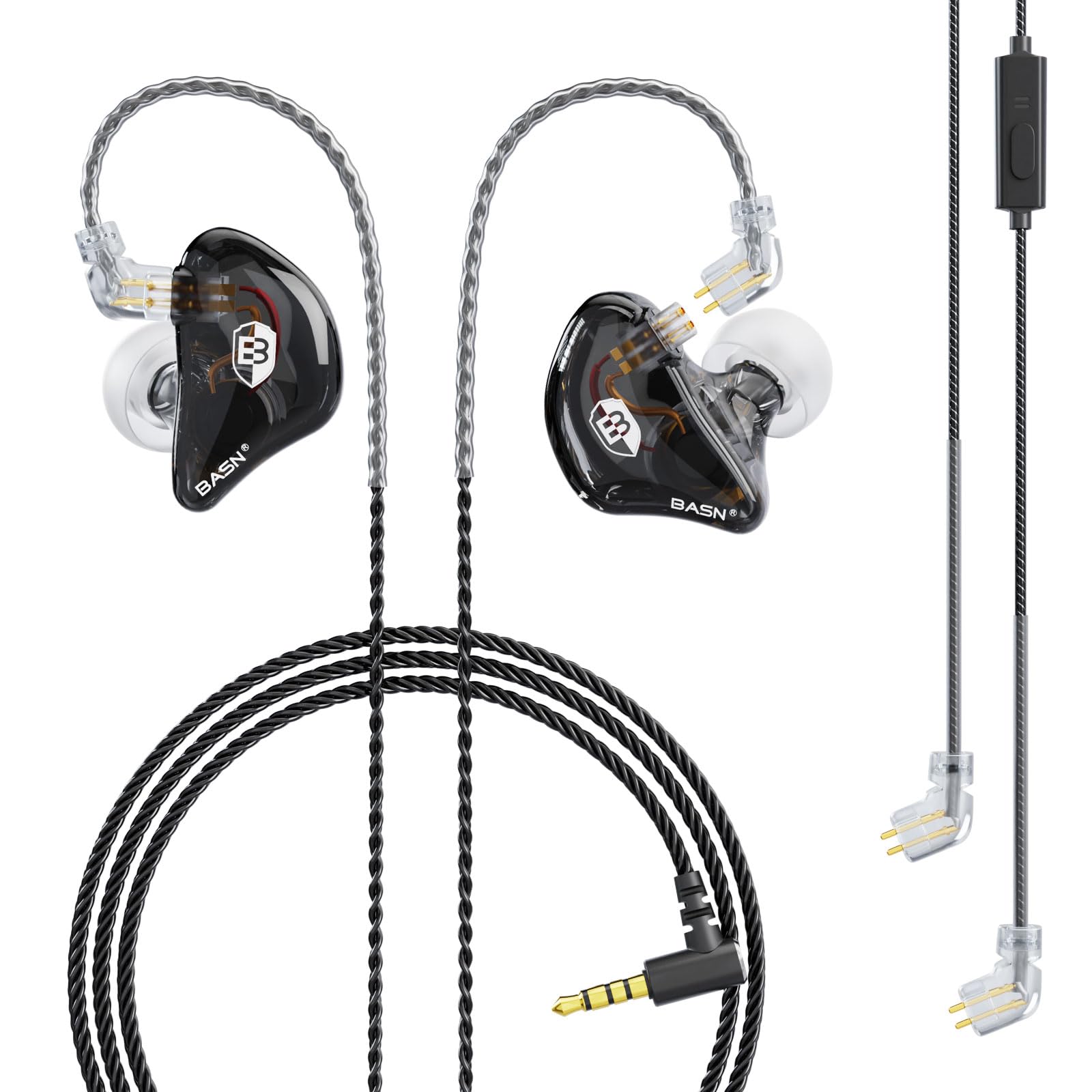 BASN Bsinger in Ear Monitor Headphones (Black)