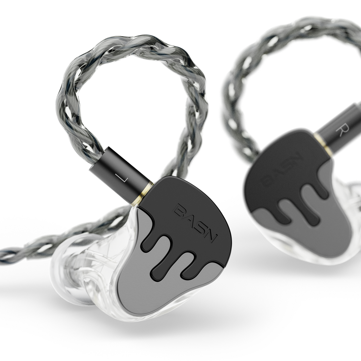 BASN BmasterX 6 Drivers(1DD+3BA+2PZT)In Ear Monitor Headphone (Black-Silver)