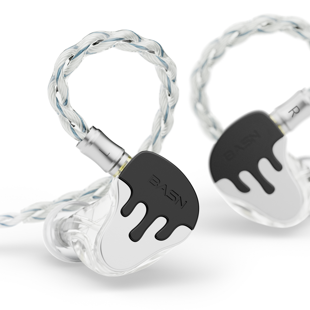 BASN BmasterX 6 Drivers(1DD+3BA+2PZT)In Ear Monitor Headphone (Black-White)