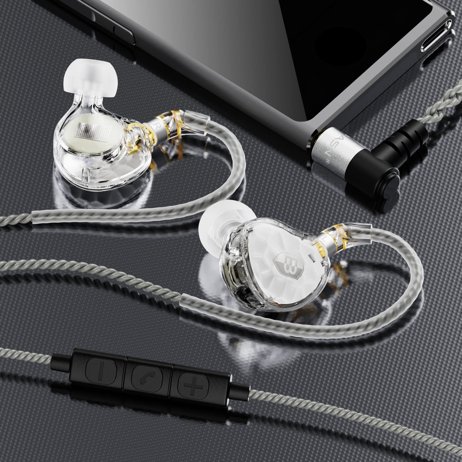 BASN ASONE 14.2mm Planar In-Ear Monitors Earphone (White)