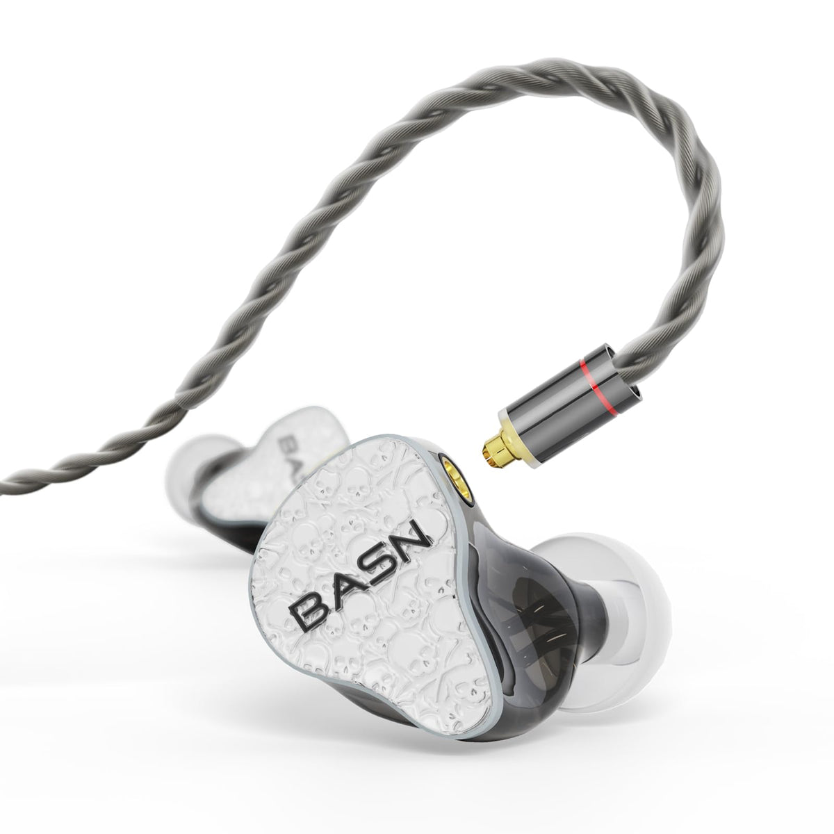 BASN Bmaster5 Five Drivers (1DD+4BA) MMCX Connector In Ear Monitor Headphone (Glacier White)