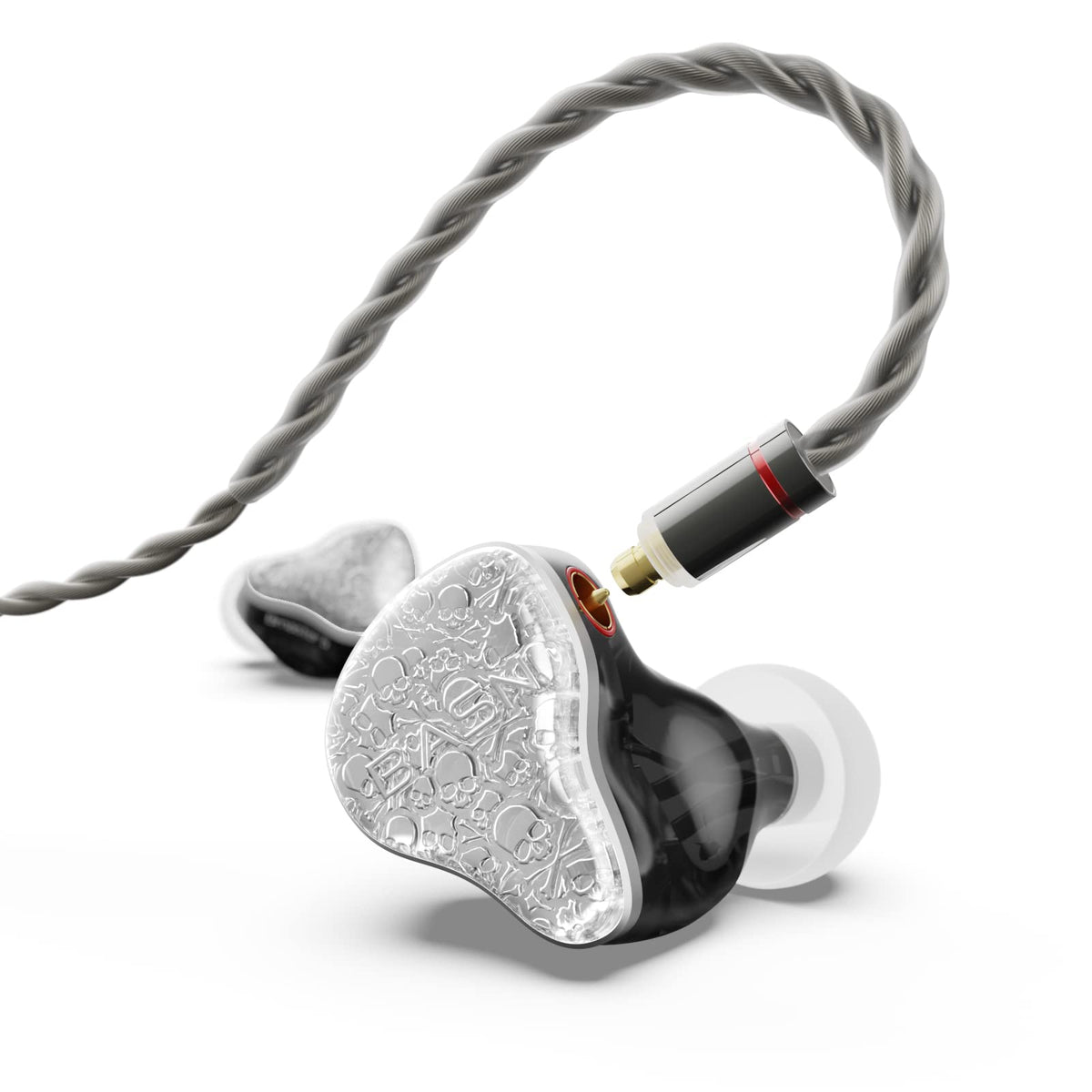 BASN Bmaster5 Five Drivers (1DD+4BA) PE Connector In Ear Monitor Headphone (Silver)