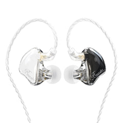 BASN Bmaster Pro 2-Pin Triple Drivers in Ear Monitor Headphone (White-Black)