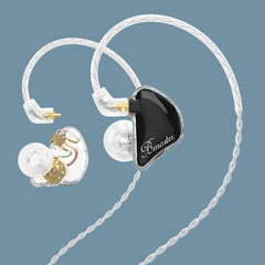 BASN Bmaster Pro 2-Pin Triple Drivers in Ear Monitor Headphone (White-Black)