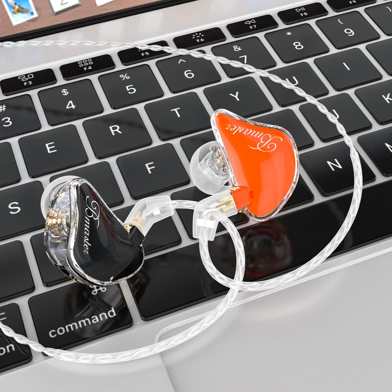 BASN Bmaster Pro Triple Drivers in Ear Monitor Headphone Orange-Black