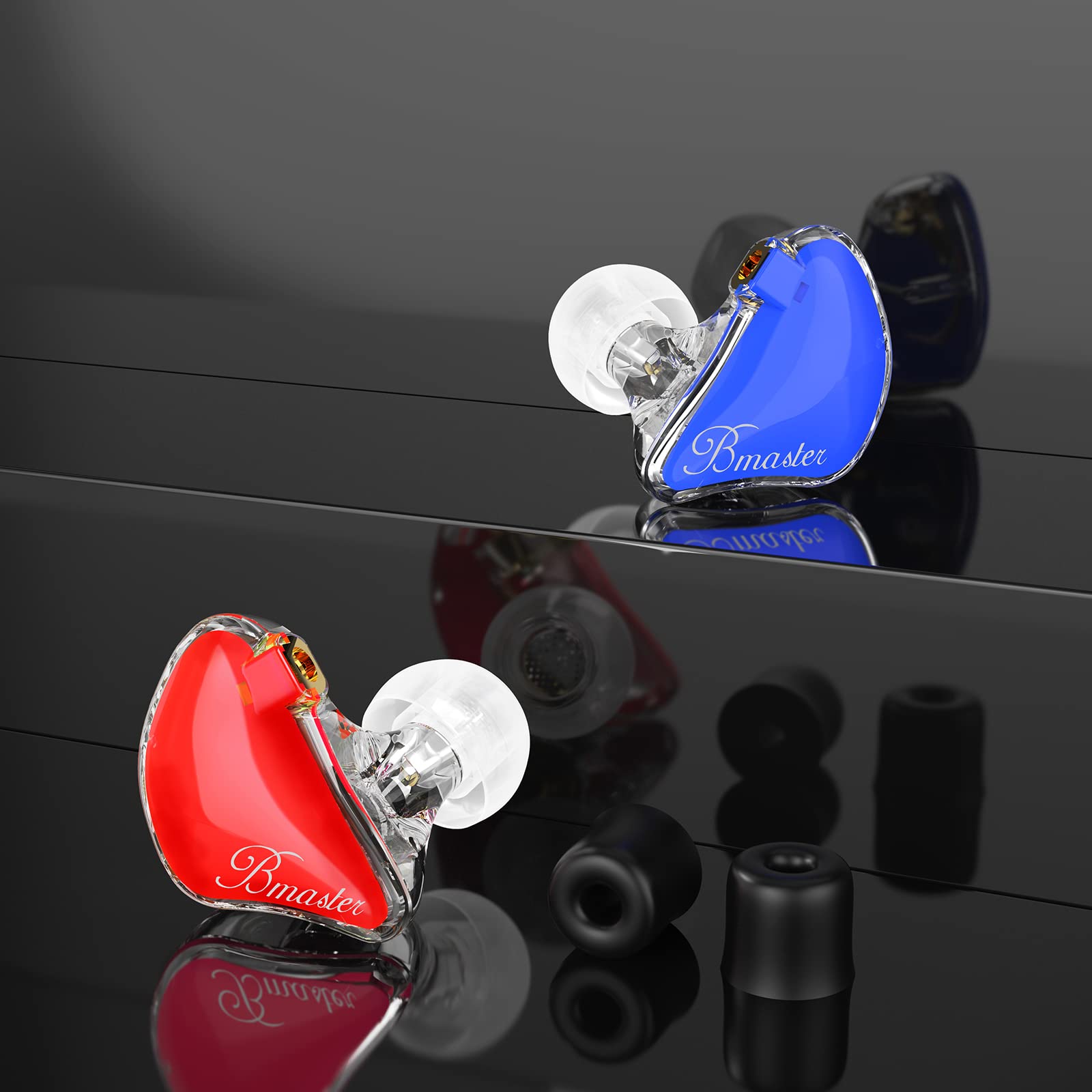 BASN Bmaster Pro Triple Drivers in Ear Monitor Headphone Red-Blue