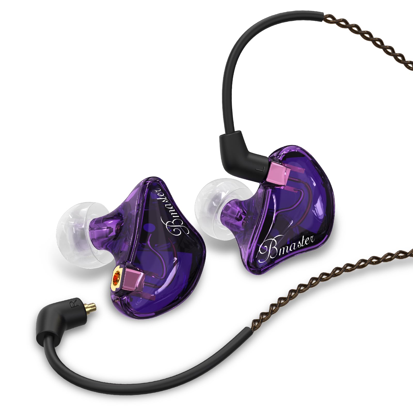 BASN Bmaster Triple Drivers HiFi Stereo Noise-Isolating in Ear Monitor Headphone Violet (1)