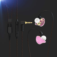 BASN Bmaster Triple Drivers in Ear Monitor Headphone(Pink)