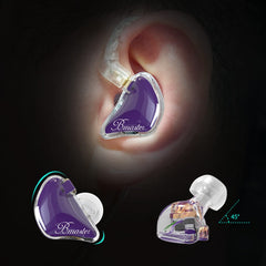 BASN Bmaster Triple Drivers in Ear Monitor Headphone(Purple)