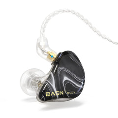 BASN MMCX in Ear Monitor Triple Driver Noise Isolating Headphones Black