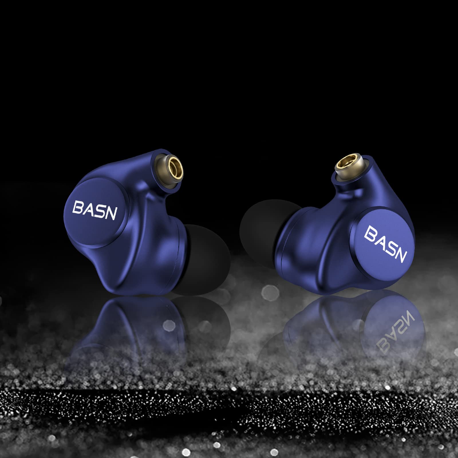 BASN Metalen 4 Drivers HiFi (2DD+2BA) In-Ear Monitor Headphones Blue