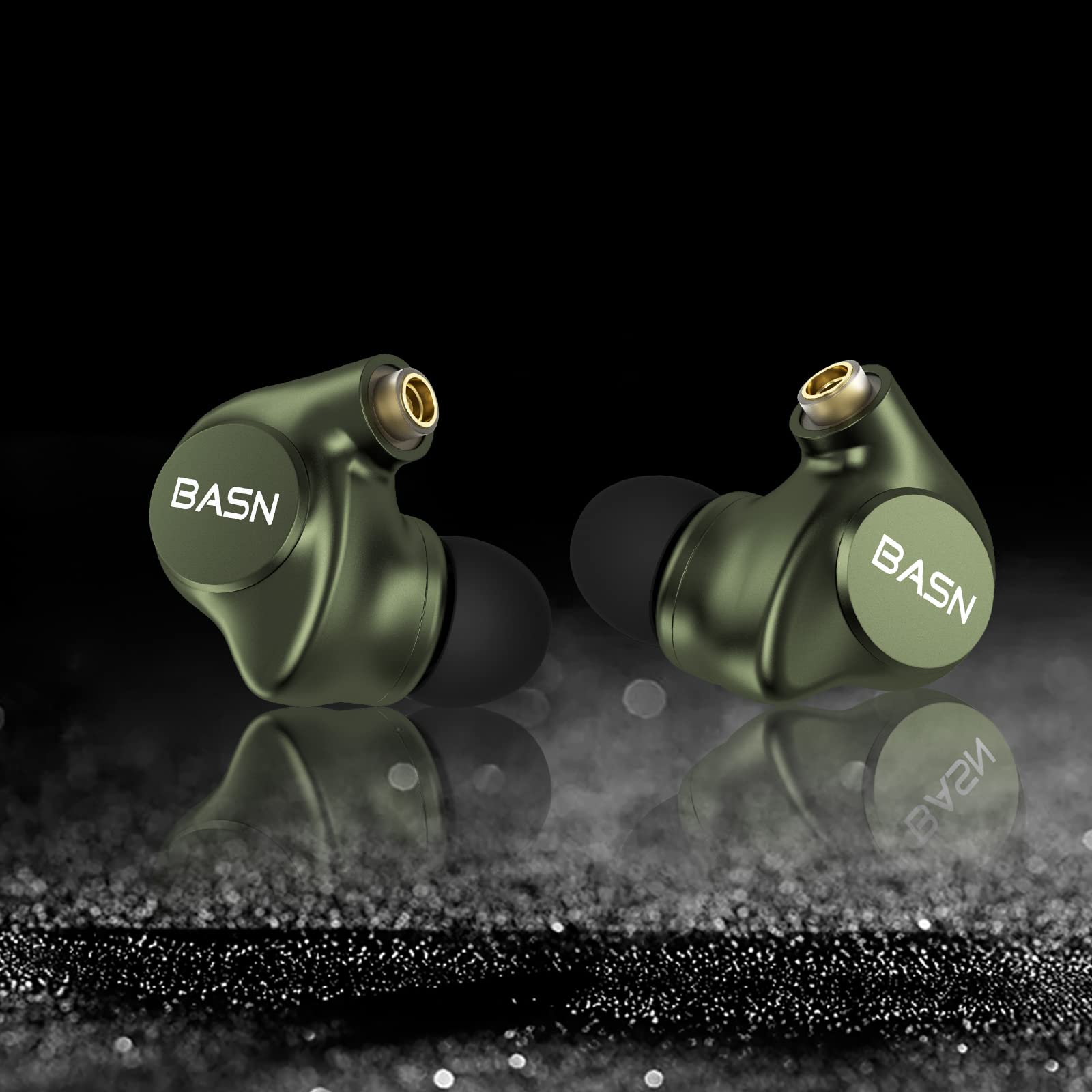 BASN Metalen 4 Drivers HiFi (2DD+2BA) In-Ear Monitor Headphones Green