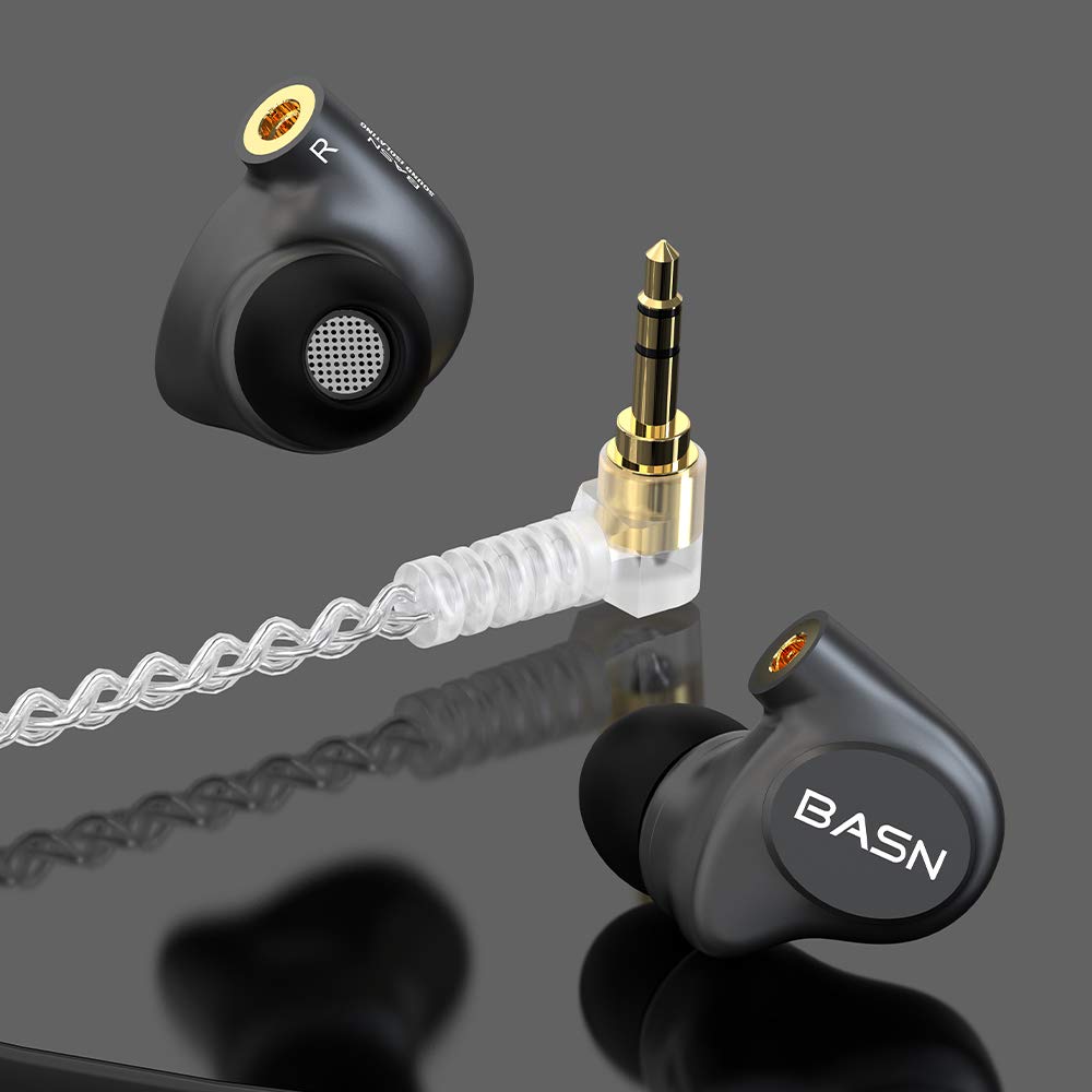 BASN Metalen 4 Drivers HiFi (2DD+2BA) In-Ear Monitor Headphones Grey