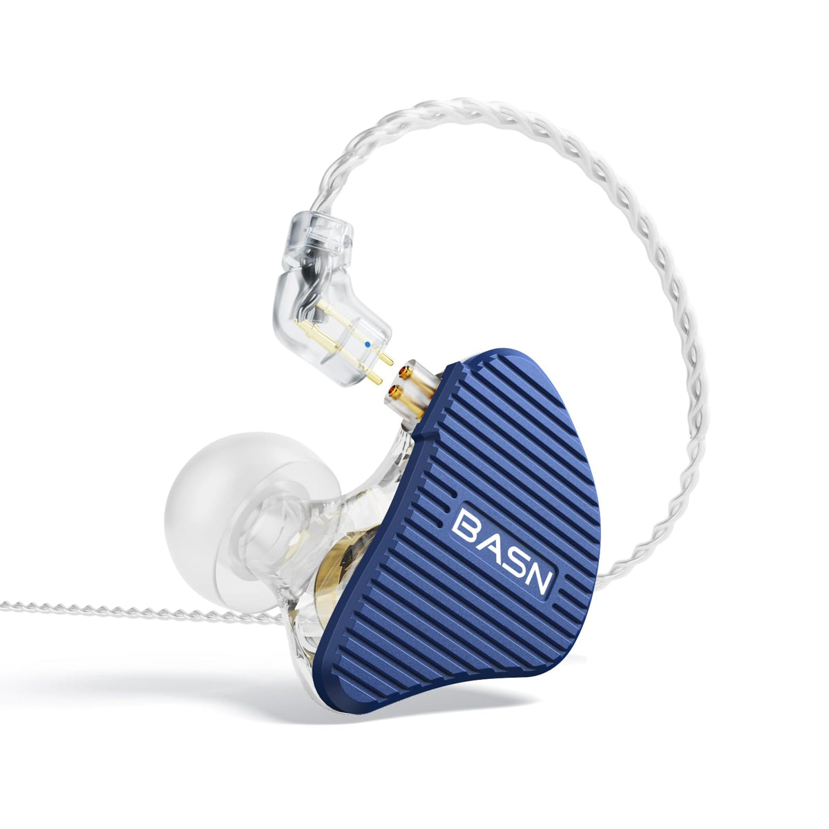 BASN Mix-PD 2-Pin Planar Driver+Dynamic Driver HiFi in Ear Monitor Earphone (Blue)