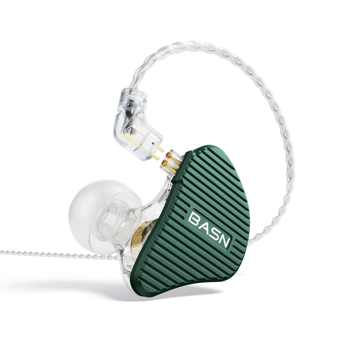 BASN Mix-PD 2-Pin Planar Driver+Dynamic Driver HiFi in Ear Monitor Earphone (Green)