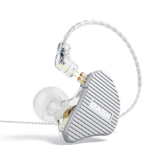 BASN Mix-PD 2-Pin Planar Driver+Dynamic Driver HiFi in Ear Monitor Earphone (Silver)